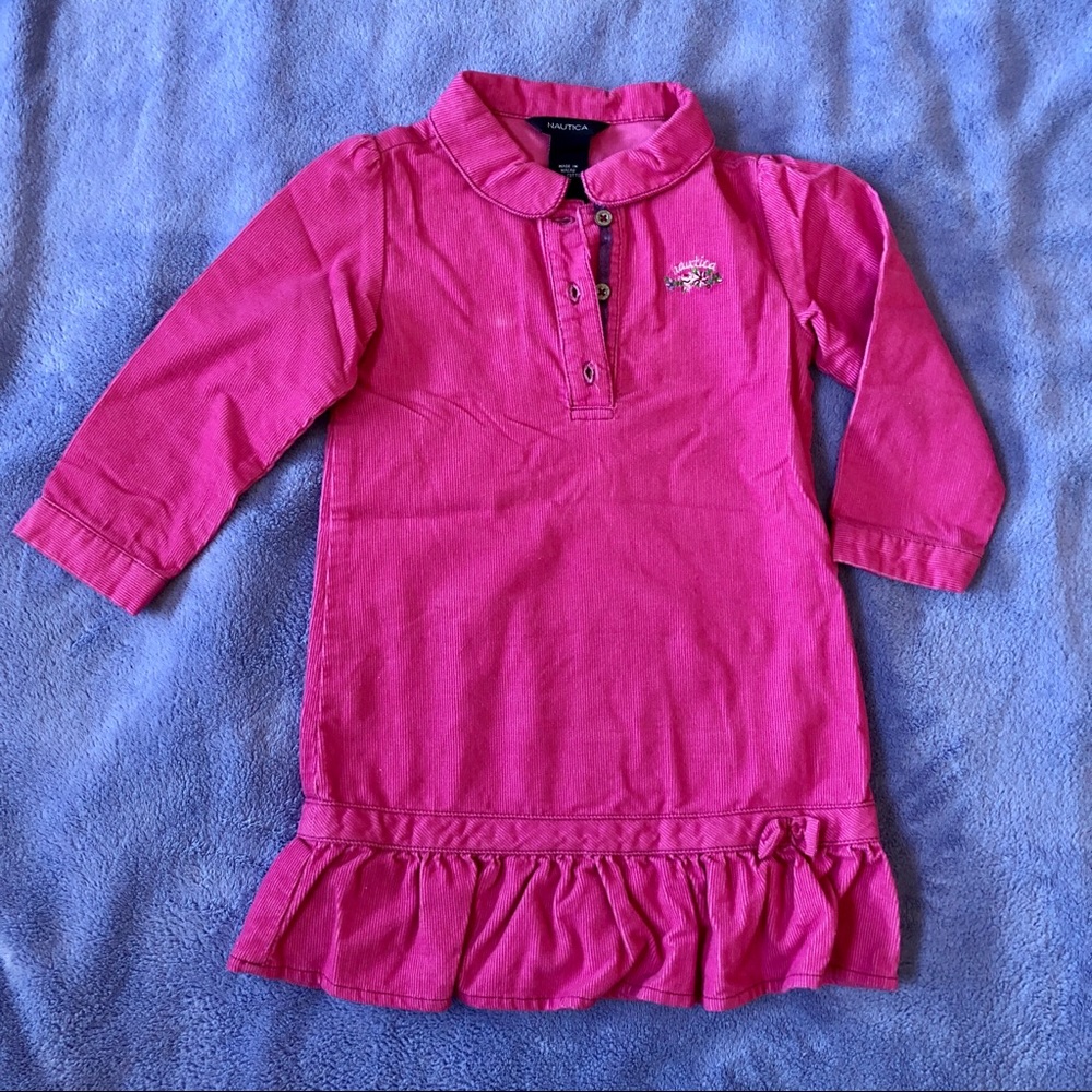 NWOT Nautica Girls Corduroy Dress Pink 2T
